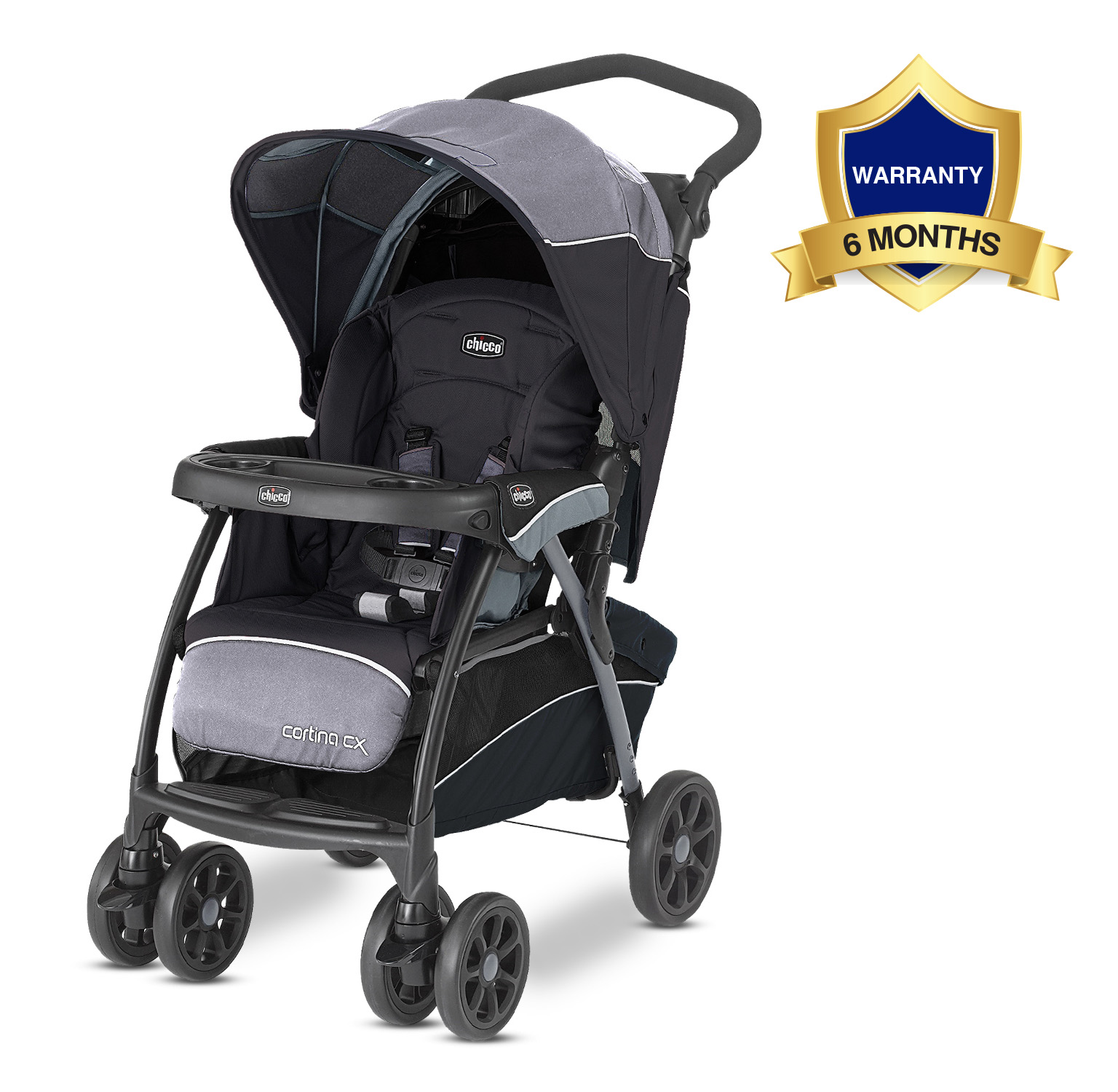 Cortina Cx Stroller (Jet Black)-Jet Black